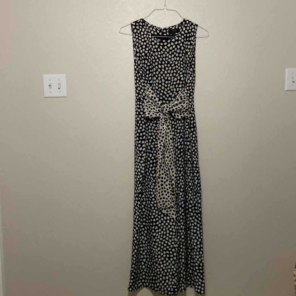 J. Crew jumpsuit black and white polka dot